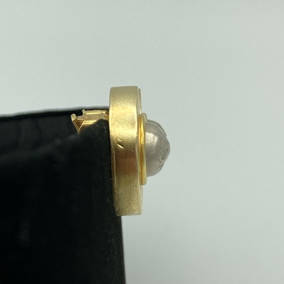 Vintage sterling silver gold vermeil earrings - Picture 2 of 4